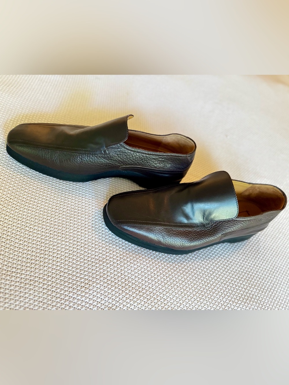THIERRY RABOTIN Italian Men’s Dark Brown Leather Slip-On Loafers Designer Shoes - Picture 3 of 14